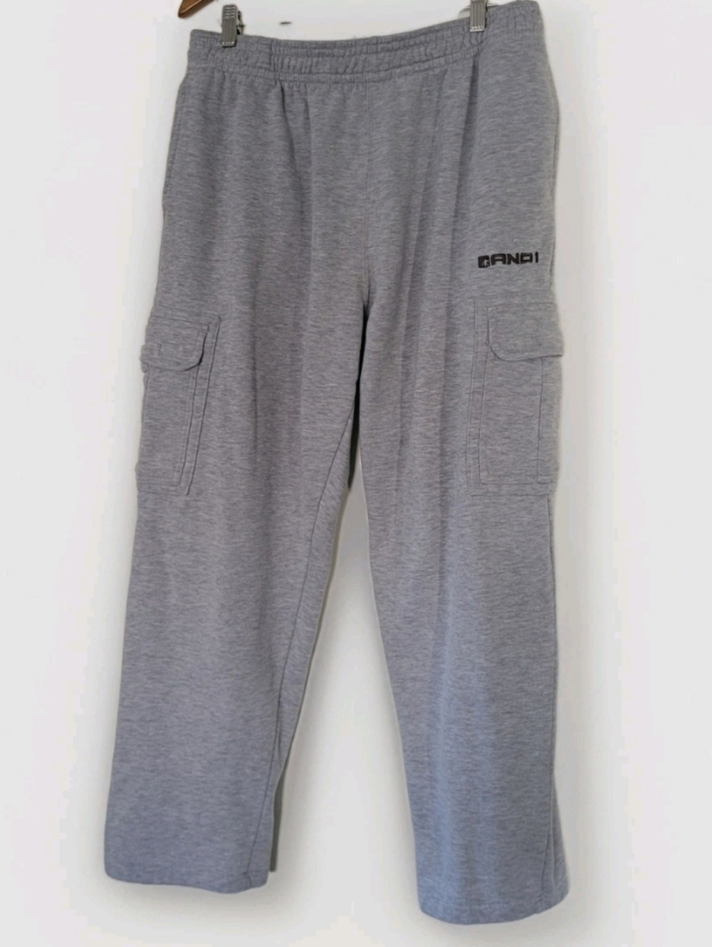 AND1 Men's Vintage Y2K Baggy Cargo Wide-Leg Sweatpants Gray Size XL Basketball